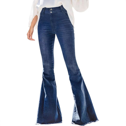American-Style High-Waisted Flared Jeans for Women, Summer 2026 New Vintage Trendy Loose Slimming Flared Floor-Length Pants