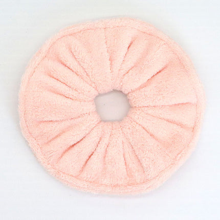 New cross-border microfiber towel ring super soft double plush large intestine hair ring coral fleece absorbent headband hair accessories