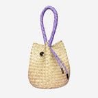 Original color screw bucket bag + (purple hand strap)