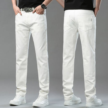 Summer Thin Casual Pants for Men, Loose Straight Grass Green Business Solid Color Versatile Youth Men's Long Pants Wholesale