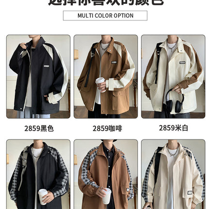 WASSUP NETS Lapel Tooling Coat Boys Spring and Autumn Jacket Top Teenager Outdoor Jacket