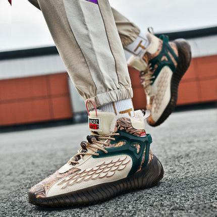 Cross-Border Men's Shoes Winter 2025 New Style Fleece-Lined Warm Cotton Shoes Trendy Versatile Running Sports Casual Dad Shoes