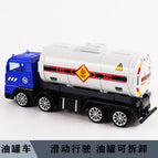 Blue tanker truck