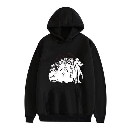 Cross-border overlord peripheral hoodie cartoon cartoon print autumn and winter men's and women's hooded sweater