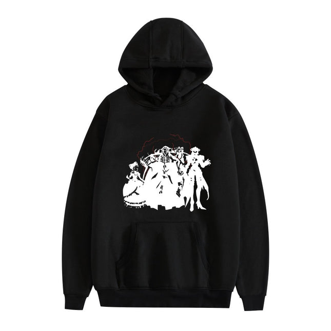 Cross-border overlord peripheral hoodie cartoon cartoon print autumn and winter men's and women's hooded sweater