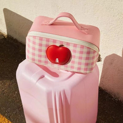 Tagi New Product "I" Imagine Apple Drum Cute Waterproof Portable Storage Bag Denim Travel Cosmetic Bag