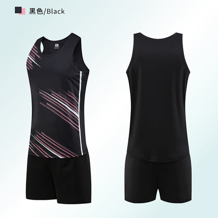 Track and Field Clothing Set Customized Men's and Women's Flat-Leg Sleeveless Vest Track and Field Training Competition Team Uniform Printed Marathon Clothing
