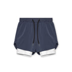 Navy blue & white lining - plain / S