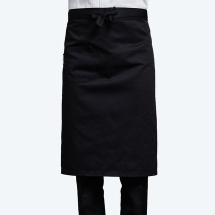 Chef's Half-length Apron Men's Waist Short Rear Kitchen Work Clothes Catering Work Uniform