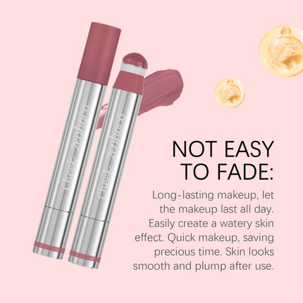 Liquid Blush Stick with Sponge Tip Waterproof Long-Lasting Brightening Moisturizing Lips Cheeks Natural Korean Cosmetic Makeup