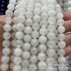 4mm (about 90) a piece / white chalcedony