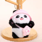 About 12cm/44g / Hat panda pendant-pink