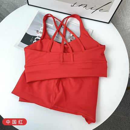 Yoga clothing suit two-piece yoga bra back sports underwear high waist hip yoga pants running suit