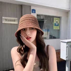 Hollow bucket hat [brown]