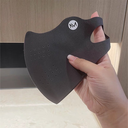Autumn and winter collagen warm velvet breathable simple solid color warm mask windproof dustproof riding mask moisturizing beauty