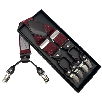 Adult Men's 6-Clip Adjustable Elastic Y-Shaped Suspenders, Comfortable and Highly Elastic