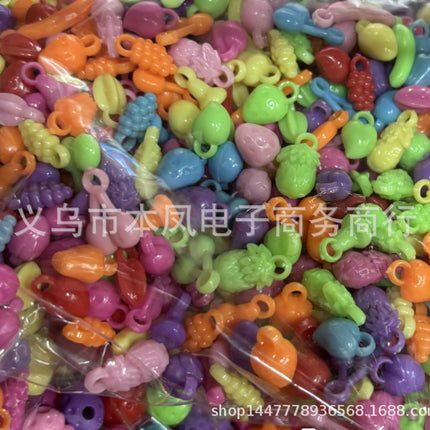 solid color color beads diy bracelet string loose beads material children beaded handmade keychain jewelry accessories