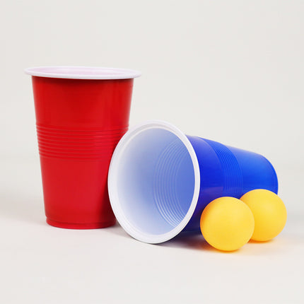 Disposable Plastic Cup Beer Table Tennis Cup Color Box suit Beer Game Cup Party Solo Cup 16oz Red Blue