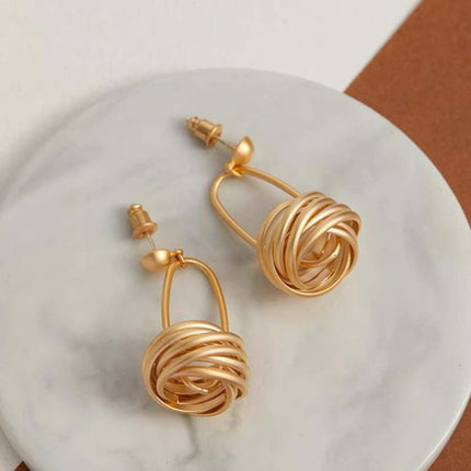 Geometric Copper Earrings / Boucles Géométriques