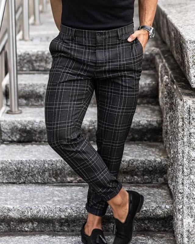 Foreign Trade 2021 European and American Summer New Stripesd Men's Casual Pants Amazon wish Aliexpress Drop Shipping