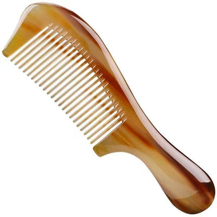Factory wholesale genuine horn comb thickened head meridian massage comb home hair therapy comb long hair comb anti-hair loss