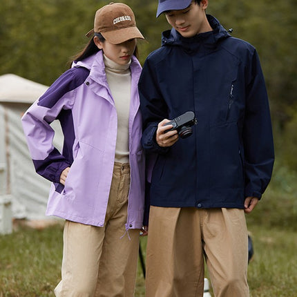 Special Price School Group Clothing Disassembly Outdoor Jacket Autumn and Winter Waterproof Couple Three-In-One Hooded Sports Mountaineering Clothing