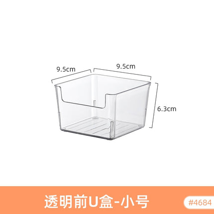 Desktop Storage Box Transparent Acrylic Box Can Be Stacked Kitchen Snack Storage Basket Cosmetics Mask Storage Box