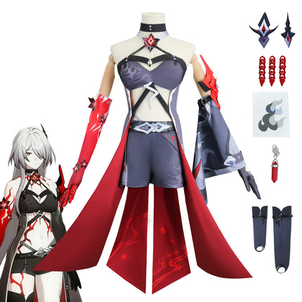 Collapse Star Dome Railway Yellow Spring cos Clothing Red Yellow Spring Two-Form cos Clothing Animation Game Role-Playing Clothing suit