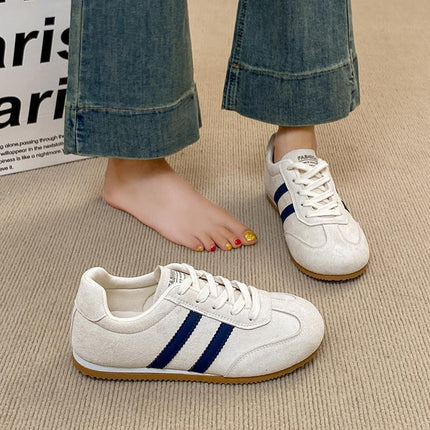 Trendy Versatile Fashion White Sneakers for Women, Sweet and Stylish Breathable Casual Shoes