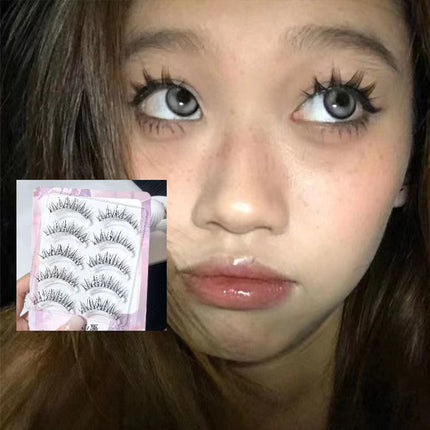 Honey Box Iris Butterfly Eyelashes Transparent Stem False Eyelashes Thai Style Pure Wild Daily Style Mom Style Airy False Eyelashes