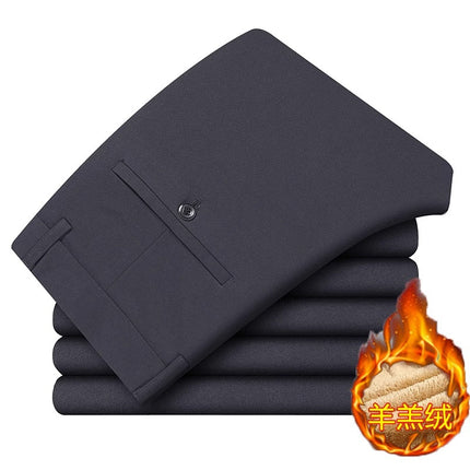 Wholesale middle-aged casual pants men's four sides high elastic fabric summer thin ice silk pants pants pants pants high waist breathable