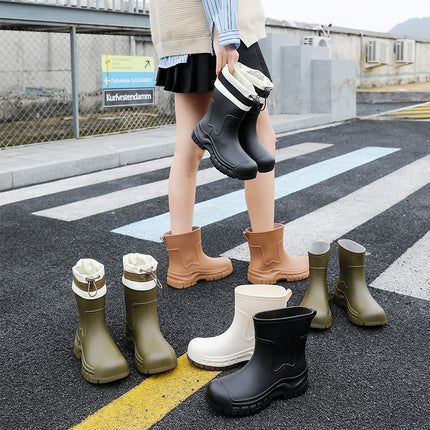 Wholesale Special Supply of New Rain Boots for Women, Korean Version, Cute Short-Tube Student Waterproof Rain Boots, Casual, Non-Slip and Wear-Resistant