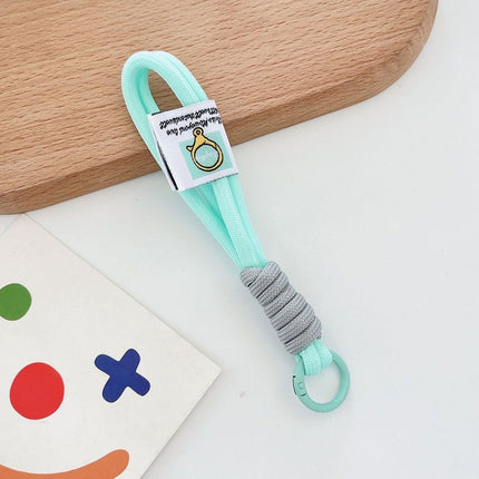 Ins Nylon Braided Rope Keychain Phone Lanyard Pendant DIY Bag Accessory Braided Versatile Portable Accessory