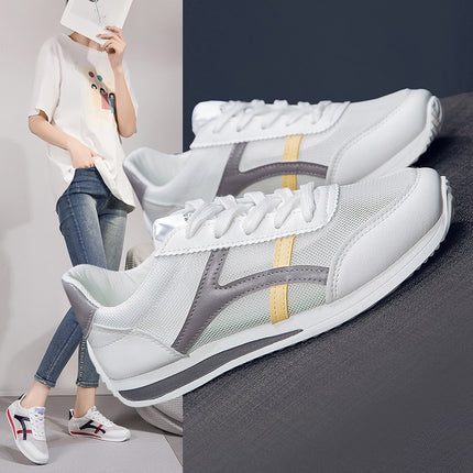 White Sneakers for Women, 2026 Summer New Korean Style Casual Shoes, Breathable Soft-Soled Mesh Lightweight Shoes, Women's Shoes