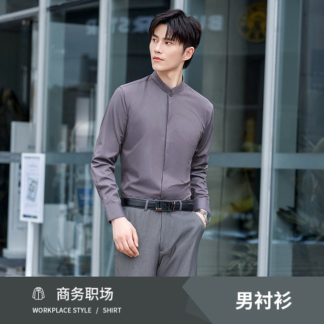 Professional suit Women's Spring and Autumn Gray Shirt Dress Men's and Women's Same Model Sales Office Car 4s Shop Sales Work Clothes
