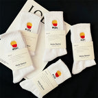 [5 pairs] white french fries / One size fits all 39-44