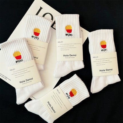 Socks Men's Cotton Socks Autumn and Winter Explosions Men's Long Socks New Embroidered Men's Socks Odor-proof Boneless Socks