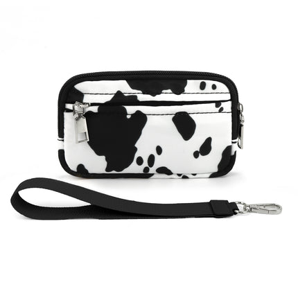 Spot Cross-Border Popular Lulu Same Style Transparent Pvc Card Holder Wrist Bag Portable Cow Color Change Storage