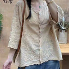 Red apricot / Bust size124 length 63free size can be worn 72.5kg