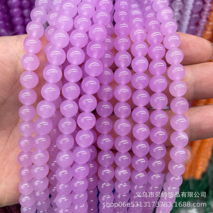 Wholesale high quality chalcedony aquamarine jasper aquatic grass jade loose beads semi-finished jewelry accessories DIY bracelet with beads