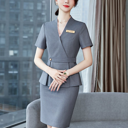 2024 New Advanced Sense Professional suit Gold Jewelry Store Guide Work Clothes Hotel Front Desk Cashier