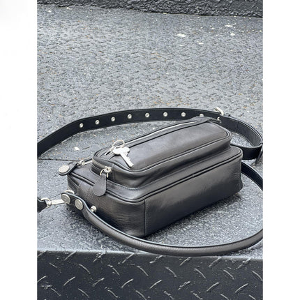 2025 New Leather Multi-compartment Zipper Handbag Key Pendant Underarm Bearer Bag Fashionable Shoulder Crossbody Bag