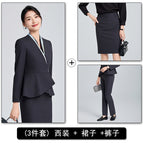 Gray suit + pants + skirt / S