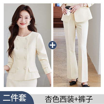 Suit Set Women 2024 Autumn Fashion Professional Wear Hotel Beauty Salon Front Desk Work Clothes Set