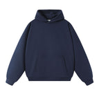 Navy blue-pure cotton hooded sweatshirt / S (recommended 55kg )