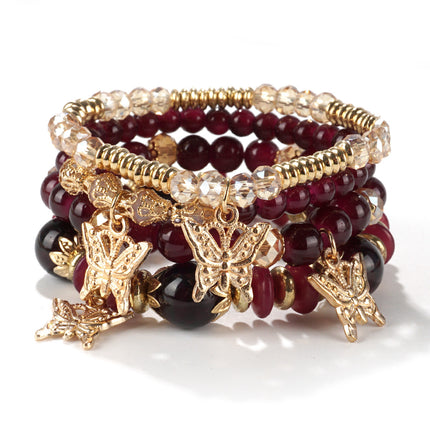 European and American Cross-Border Hot-Selling New Bohemian Bracelets Creative Tassel Multi-Layer Beaded Bracelets Fashion Jewelry
