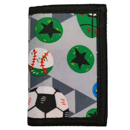 Cross-Border Football Print Kidsren's Coin Purse, Student Sports Basketball Wallet, Foldable Ultra-Light Toy Zipper Wallet