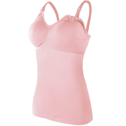 Cross-border Lactation plus size Camisole Female Postpartum Feeding Non-wearing Bra Pad Vest for Pregnancy and Postpartum