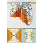 W7004-orange and white two-color / 70*70cm