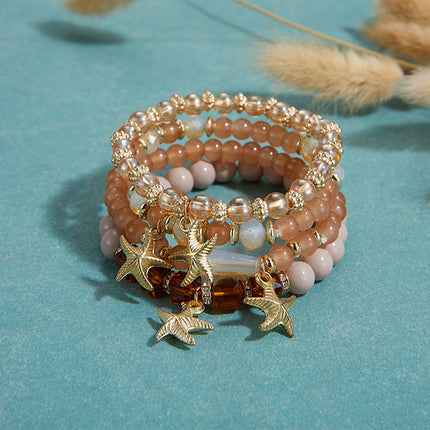 European and American Cross-Border Hot-Selling New Bohemian Bracelets Creative Tassel Multi-Layer Beaded Bracelets Fashion Jewelry